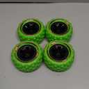 Alomejor RC Crawler Tires, 4PCS 1:14 1:16 Rubber Wheel Rims Tires for 144001 144010 144011 144016 (Green)