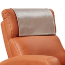 Non Slip Recliner Headrest Protector Washable Faux Leather Headrest Covers for Recliner Chair Waterproof Couch Head Rest Covers for Sofa,Furniture,Office Chair,Theater Seat (Taupe)