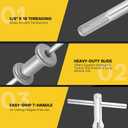 9-Way 2/3 Jaw Bearing Hub Gear Seal Remover Tool, 19pc Heavy Duty Slide Hammer Puller Kit