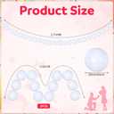 9ft Jumbo Bead Garland White Bead Ball Hanging Banner for Indoor Outdoor Party Decor