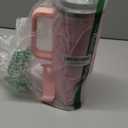 Whaline 40oz Valentine's Day Pink Bow Tumbler with Handle Straw and Lid Bow-Knot Travel Coffee Tumbler Cup for Women Friend Holiday Birthday Gift