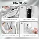 Travel Steamer for Clothes 2026 Upgrade #1! 1300W Power 160mL Tank & 10s Heat-Up, 110-240V, 180 Rotating Handle, 6 Modes Ultra-Slim LCD Display Perfect for Home & World Travel.