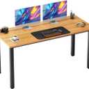 Need 54.3 Inch Large Computer Desk, Modern Simple Style Desk for Home Office, Basic Writing Table for Study Student, Teak