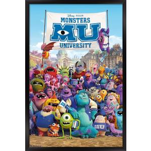 Trends International Disney Pixar Monsters University - One Sheet Wall Poster, 22.375" x 34", Black Framed Version