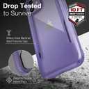 2 x Raptic Shield Case for iPhone 12 & 12 Pro, Shock Absorbing, Aluminum Frame, 10ft Drop Tested, Purple