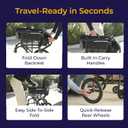 Drive Medical AeroFly Transport Chair - Just 13 lb, Lightweight Foldable Transport Wheelchair for Adults, Supports up to 250 lb (Matte Black)