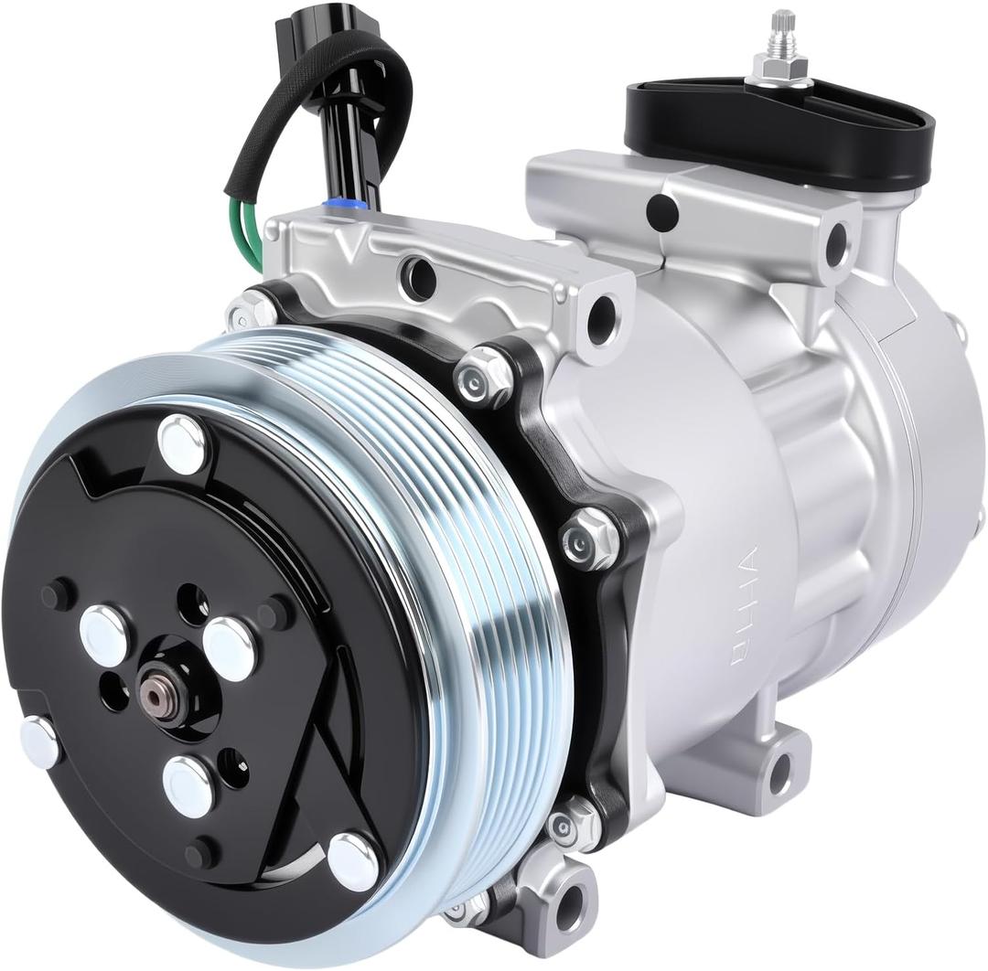 AC Compressor with Clutch, Replacement for Kenworth C500 K100E T300 T2000 T600A T800 W900 1981-2010 & Peterbilt 220 310 320 349 372 387 1980-2004, Part# F696001122