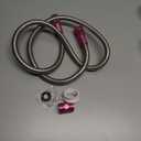 YANWOO 304 Stainless Steel 5 Feet Female to Female Garden Hose with Pink Male to Male Connector for Garden Hose Reel Cart (5ft)