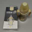 GROSMIMI Spill Proof no Spill Magic Sippy Cup with Straw with Handle for Baby and Toddlers, Customizable, PPSU, BPA Free 10 oz (Butter)