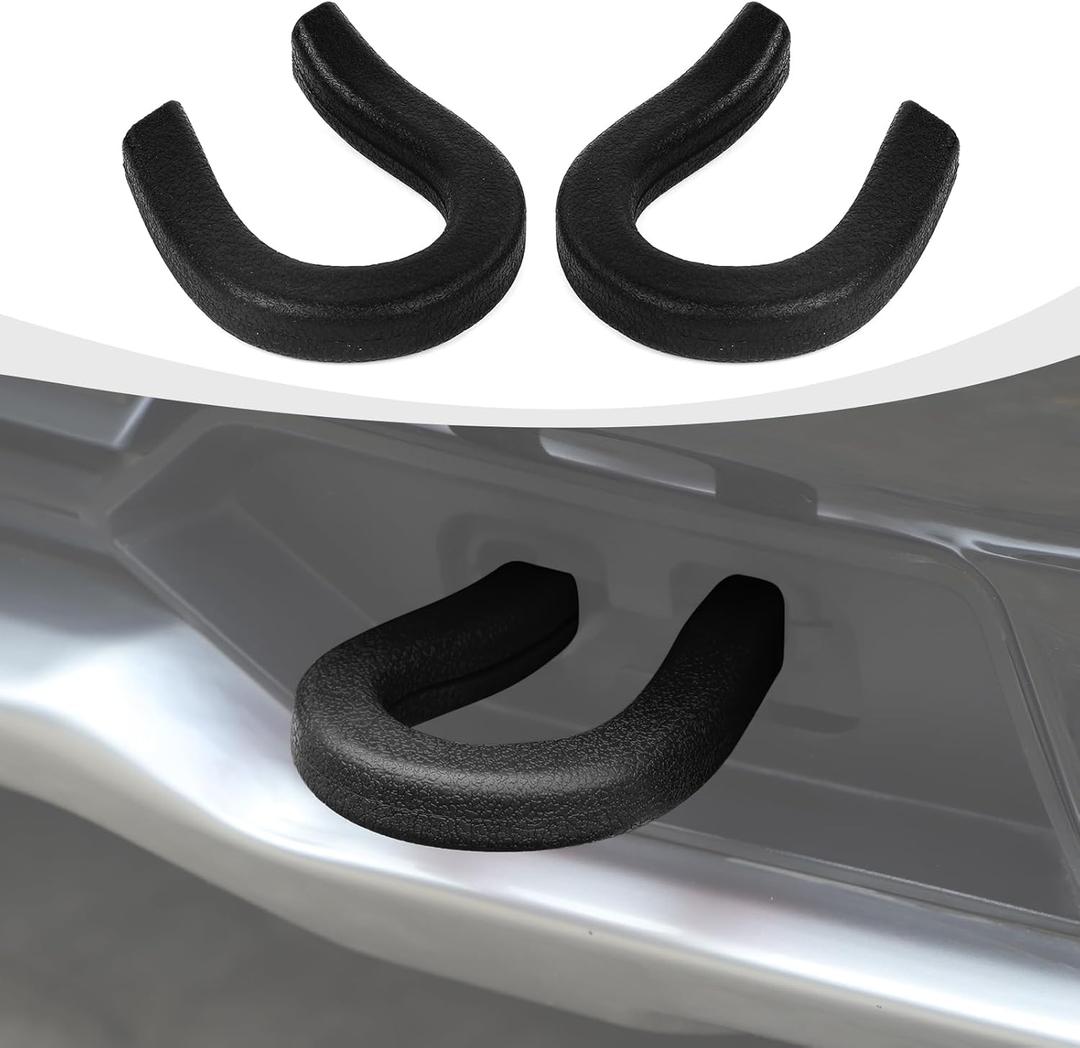 Tow Hook Cover fit for Chevy Silverado 1500 2007-2024, Front Bumper Tow Hooks Rubber Accessories, Black