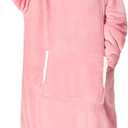 Yescool Wearable Blanket Hoodie Gifts for Women Her Girlfriend, Birthday Christmas Gifts For Mom, Oversized Flannel Sherpa Blanket Sweatshirt, One Size Fits All (Pink)