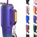 Frost Buddy Thicc Buddy - 40 oz Stainless Steel Vacuum Insulated Tumbler with Lid and Straw for Water - Travel Mug Cupholder Friendly - Gifts for Women Men Him Her (Nebula)