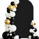 7.2 FT Arch Backdrop Cover, Spandex Wedding Black Arch Cover Stretchy Backdrop for Chiara Stand Baby Shower Birthday Balloon Decor 7.2FT Black