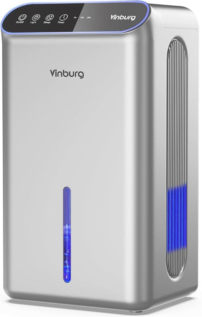 85 OZ Dehumidifier for Home, 800 sq ft Quiet Dehumidifier with Drain Hose, Reusable Filter, Sleep Mode, Auto Shut Off, Timer, Portable for Bedroom Bathroom, Basement