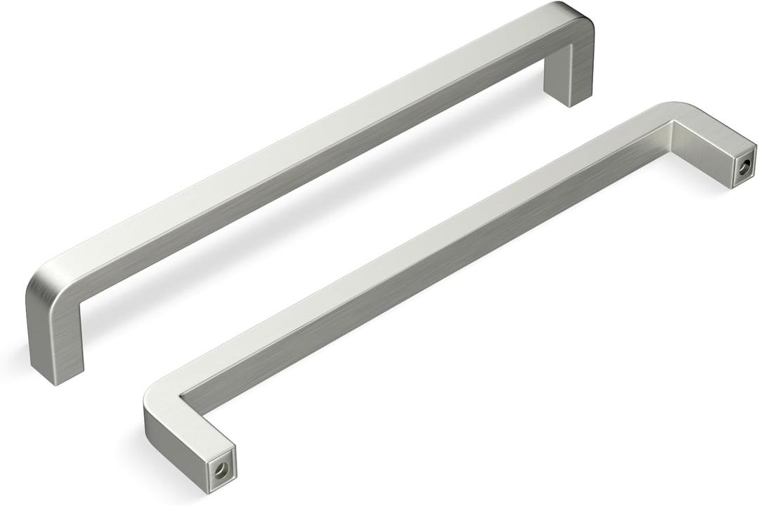 homdiy 5Pack 6-1/4in Cabinet Handles Brushed Nickel Cabinet Pulls Modern Drawer Pulls Stainless Steel Kitchen Cupboard Handles, 6.25" Hole Center (6-1/4in Hole Centers)
