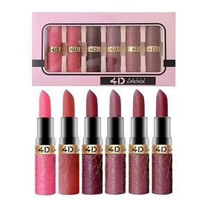 6PC Lip Gloss Set, Strawberry Matte Liquid Lipstick Makeup Set, 24h Long Lasting Waterproof Red Lipstick Lipgloss, Moisturizing Lip Stain Lip Glaze Make up Gift Kit Box for Women and Girls