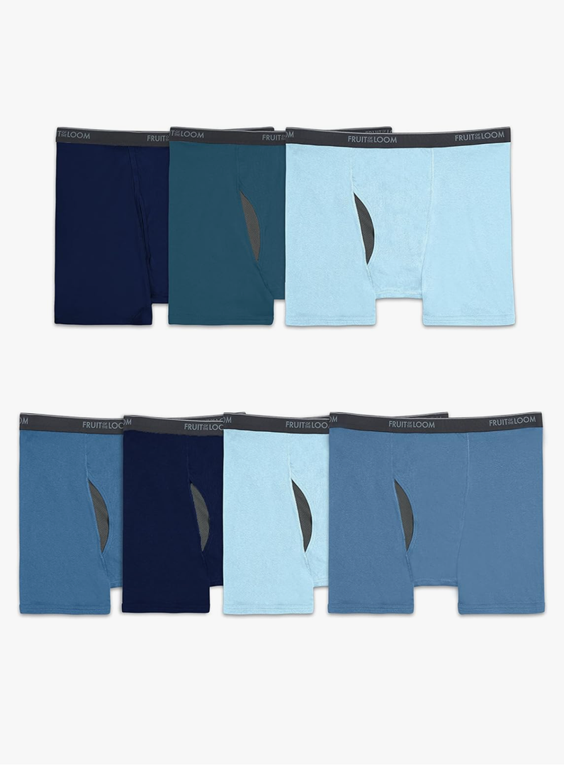 Fruit of the Loom Men's Coolzone Boxer Briefs, Moisture Wicking & Breathable, Assorted Color Multipacks, Size:L