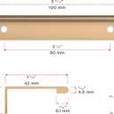 Richelieu Hardware BP989880CHBRZ Lincoln Collection 3 1/8-inch (80 mm) Center-to-Center Brushed Champagne Bronze Modern Cabinet and Drawer Edge Pull Handle for Kitchen, Bathroom, and Furniture