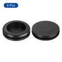 uxcell 6Pcs Rubber Grommets 2" (50mm) Drill Hole, 1-3/4" (42mm) ID Double Sided Hole Plugs Ring Gasket for Firewall Cable Wire Protecting, Black