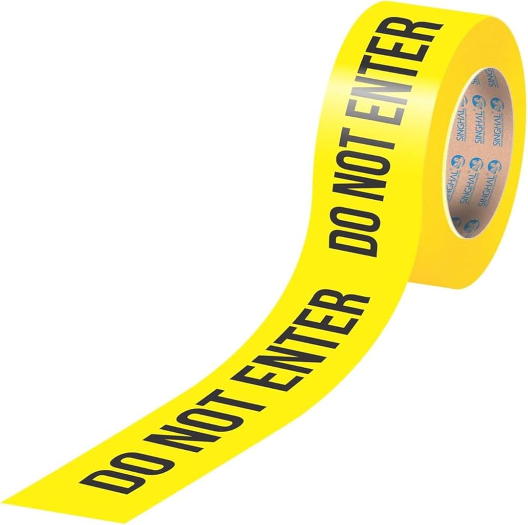 SINGHAL Do Not Enter Tape 3 Inch Wide X 1000 Ft Caution Tape roll, Bright Yellow with Bold Black Print, Maximum Readability, Tear Resistant Design, High Visibility