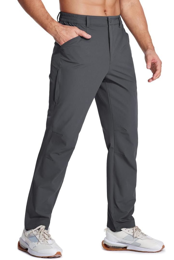MAGCOMSEN Men's Hiking Pants Water Resistant Lightweight Quick Dry Stretch Pants for Fishing Travel Outdoor Dark Gray 40 / 4XL