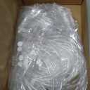 BESARME 20 Pack 8" x 8" x 3.15" Clear Gift Bags with Handle, Large Plastic Bag Gift Wrap Tote Bag Reusable Clear Bags for Christmas Gifts Wedding Party Favors