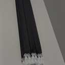 Changshade 6-Pack Pleated Paper Temporary Shades Cordless Light Filtering Cut to Size Temporary Paper Blinds for Indoor Windows of Office, Bedroom, Bathroom, Living Room, 36" W x 72" H, Black