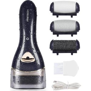 Electric Feet Callus Removers Rechargeable, Portable Electronic Foot File Pedicure Tools, Electric Callus Remover Kit, Professional Pedi Feet Care for Dead, Hard Cracked Dry Skin Ideal Gift (Black) (003-black)