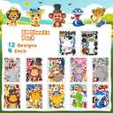 2 x Animal Stickers for Kids - 48 Pcs Safari Birthday Decorations Wild Zoo Jungle Stickers Party Decorations Favors Supplies Crafts for Kids Toddler Student Preschool Kindergarten Gift from Teacher