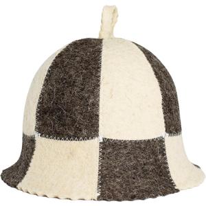 SHSH trade group Wool Sauna Hat Checkered Finnish Sauna Hat for Men Wool Banya Hat for Men Sauna Cap for Women to Protect Hair