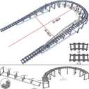 212 Pcs City Train Tracks Building Block Set Compatible with Lego,Train Tracks Accessories Set,Train Track Bridge Uphill and Downhill Set