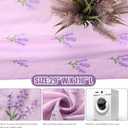 Tudomro Embroidery Lavender Flower Tulle Table Runner 9.2 ft Purple Lavender Spring Cheesecloth Table Runner 110 Inch Gauze Boho Farmhouse Dining for Home Wedding Birthday Baby Shower Christmas Decor