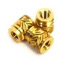 [ J&J Products, Inc ] M3 Brass Insert 50pcs,5.5mm OD, 6.4 mm Length, Female M3 Thread, Press Fitting or Heat Sink or Injection Molding Type, 50 pcs