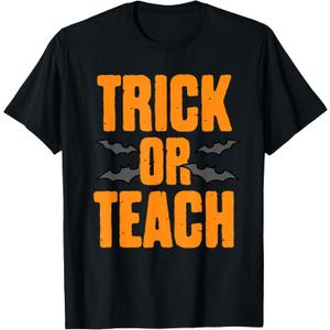 Trick Or Teach - Funny Halloween Shirt for Teachers Men Women Kids T-Shirt, Large