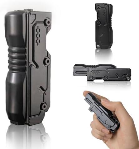 HIDEDC Machine Soul Fidget Slider - Metal Fidget Toys EDC Fidget Toy Stress Relief Toy for Adults, ADHD & Anxiety Relief, Men's Gadgets for Office, Home, and Travel (Black)