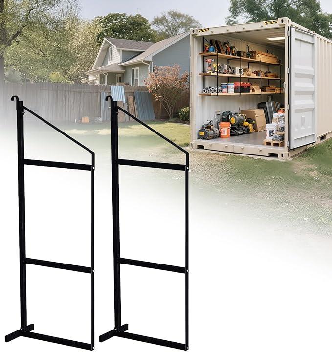 Toplamper Shipping Container Shelves Shelving Brackets, Heavy-Duty 3-Tier Shelf Bracket 19"(D) x 52"(H) Universal Storage Racks for Cargo Containers - 2 Packs