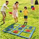 Outdoor Giant Tic Tac Toe Games for Kids Adults and Family, Large Carnival Yard Lawn Bean Bag Toss Game Outside Field Day Birthday Party Backyard Easter Fall Festival Beach Fun Games