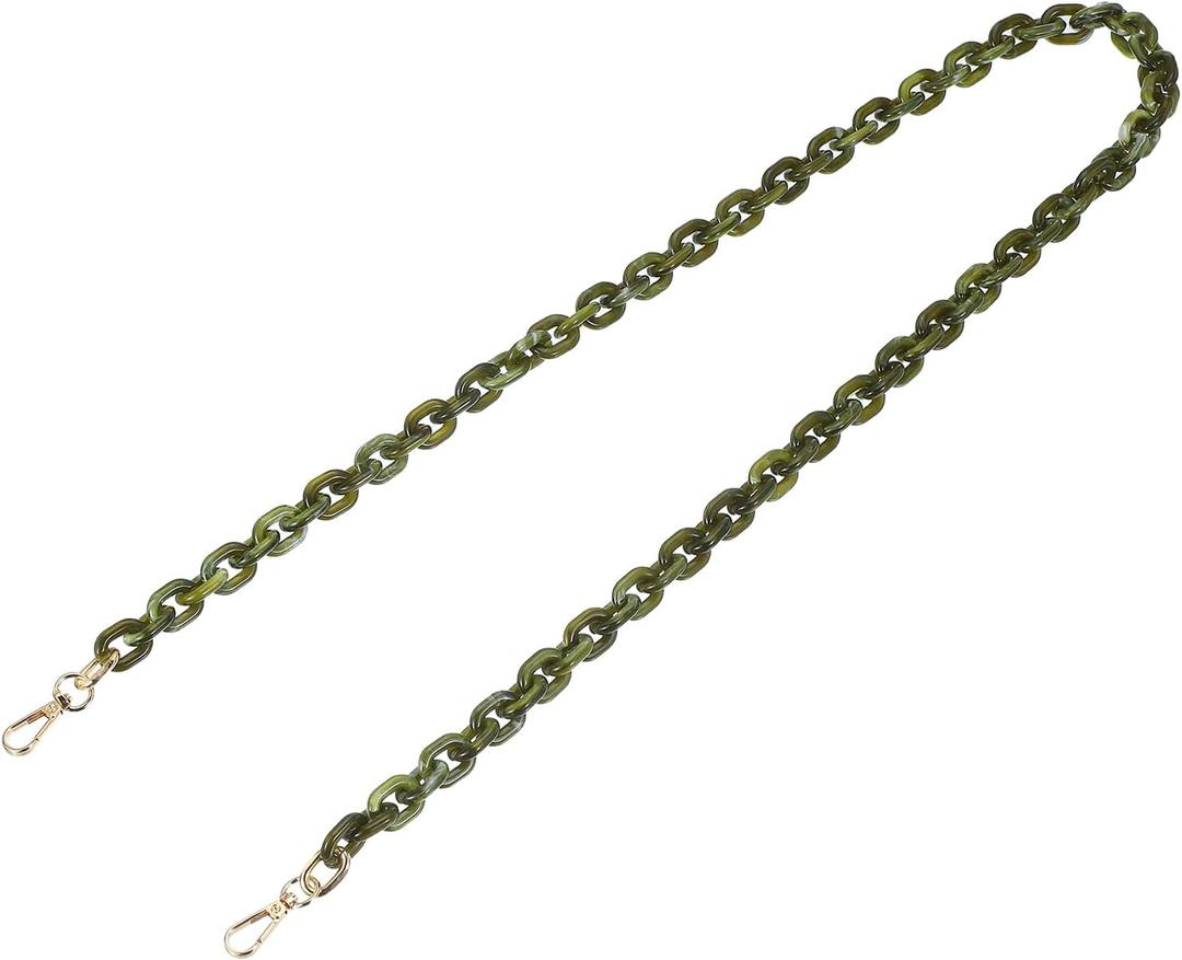 PATIKIL 47" Acrylic Chain Purse Strap Replacement Luxury Handbag Strap Dark Green/White PATIKIL 47" Acrylic Chain Purse Strap Replacement Luxury Handbag Strap Dark Green/White