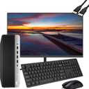 HP ProDesk 600 G3 SFF Desktop Computer with 21.5" FHD Monitor, Intel Quad Core i5-6500, 16GB DDR4, 256GB SSD, DisplayPort, Keyboard & Mouse, WiFi, BT, Windows 11 Pro, Black