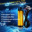 DC 12V 80W Water Pump Submersible Electric Diesel Pump,8A Water Oil Diesel Fuel Transfer Fluid Pump