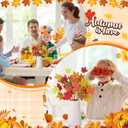 2 x 12 Pcs Artificial Fall Maple Leaf Stems Foam Maple Leaf Picks 7.87 Inch Decorative Fall Branches for Vase Filler Thanksgiving Autumn Table Centerpieces Farmhouse Home Kitchen Party Favor