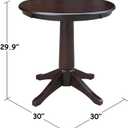 International Concepts 30" Round Top Pedestal Table-28.9" H, Rich Mocha, unspecified