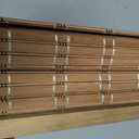 LazBlinds No Tools No Drill Cordless Bamboo Roman Shades, Light Filtering Window Treatment, Roll Up Bamboo Blinds for Windows 26'' W x 48'' H, Brown