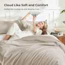 Litanika Oversized King Comforters Oatmeal Super King Plus Size, 3 Pieces Lightweight Solid Bedding Comforter Set, All Season Fluffy Bed Set (128x120In Comforter & 2 Pillowcases)