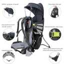 WIPHA Hiking Backpack Carrier for Toddlers, Adjustable Child Carrier with Sunshade, Lightweight Hiking Carrier for Toddlers (Black)