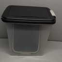 IRIS USA Airtight Dog Food Storage Container, Up to 30 lbs, Attachable Wheels, for Dog Cat Bird and other Pet Food Storage Bin, Keep Fresh, Easy Mobility, BPA Free, Black