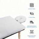 ForPro Premium Fleece Massage Pad Set, Extra Soft, Hypoallergenic, for Massage Tables, Includes Pad and Face Rest Cover, 31 W x 72 L
