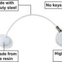 3 Pack Refrigerator Lock Combination Coded Fridge Lock Freezer Child Safety Lock Door Lock with Strong Adhesive No Keys Need White