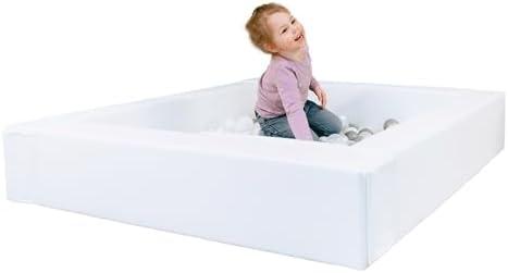 IGLU Soft Play Ball Pool Heaven for Toddlers 1-3 Foam Pit for Baby and Toddler Ball Pit Activities Indoor and Outdoor Large Softzone Kids' Ball pits in White Color