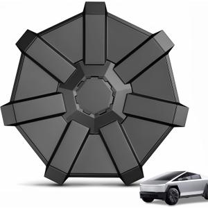 Wheel Hubcaps for Cybertruck, Tesla Cybertruck Accessories Wheel Cover ABS Black Durable Easy to Install Wheel Covers for Cyber Truck (1 PCS)